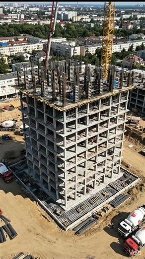 USA High-Rise Apartment Tower — Full Exterior Construction Journey 🇺🇸