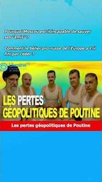 Les pertes géopolitiques de Poutine