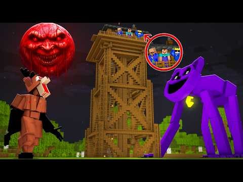 Build To Survive The Famous Scary Monsters In Minecraft..