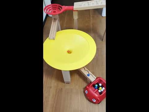 Marble Run ASMR ☆ HABA Slope & Dump Truck Excavator Ambulance Forklift Garbage Truck Tractors