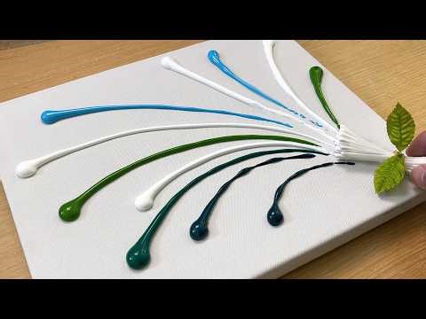 Painting a Dandelion Field / Acrylic Painting Techniques