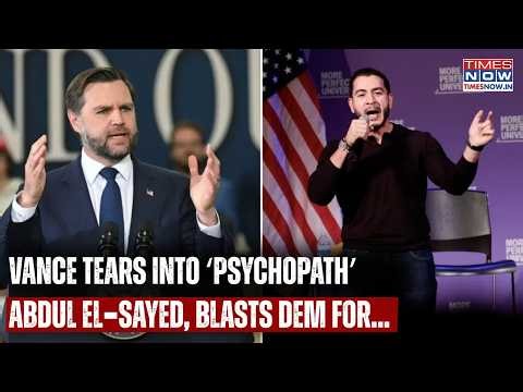US' JD Vance Rips Into ‘Psychopath’ Abdul El-Sayed, Blasts Democrat Over ‘Anti-White’ Hatred