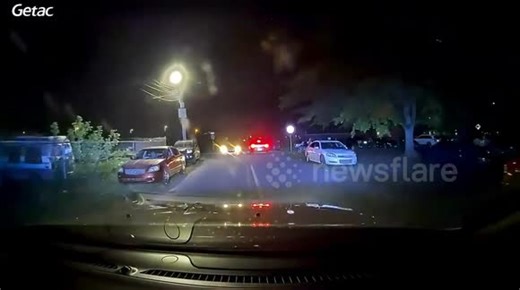 US: Police Pursuit Ends In Arrest After Suspect Crashes Head-On Into Patrol Vehicle