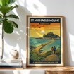 Mars Poster, Vintage Botanical Space Art Print, Red Planet Wall Art, Rover Illustration, Planet Mars