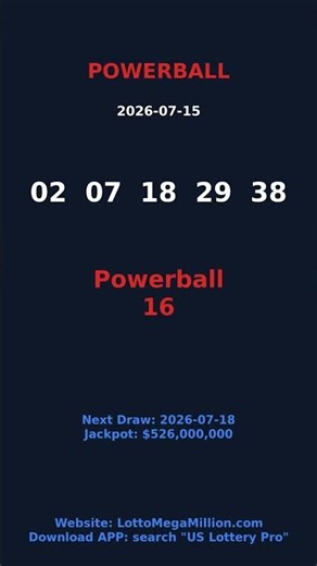 US Lottery Results - Powerball Results 2026-07-15