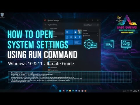 How to Open System Settings Using Run Command | Windows 10 & 11