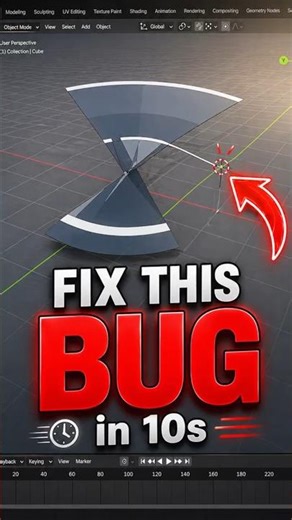 Blender Curve Array Bug Fix #shorts