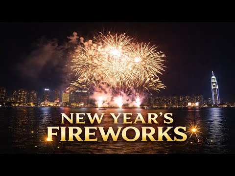New Year’s Fireworks Over the City 🌟 4 Hours of Relaxing Celebration | 4K Ambient Loop