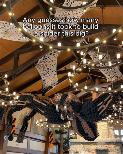 How many balloons does it take to build a spider THIS big? 🕷️ Drop your guesses below! #greatwolflodge 📍 Great Wolf Lodge, LaGrange, GA