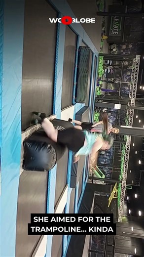 Trampoline Jump Fail Misses Landing Hard
