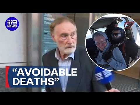 Family pushing for inquest into deaths of two skydivers | 9 News Australia