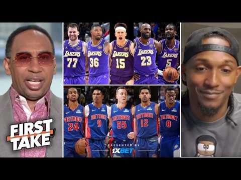 FIRST TAKE | "Lakers are going to crush Pistons tonight" - Lou trusts Luka & LeBron BURY Jalen Duren