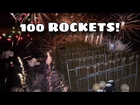 INSANE 100 DISPLAY SHELL ROCKET VOLLEY AT MOAPA! 