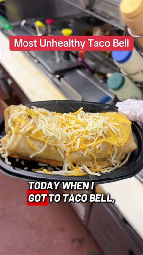 The most unhealthy Taco Bell burrito ever! #tiktokmukbangscontest | taco bell