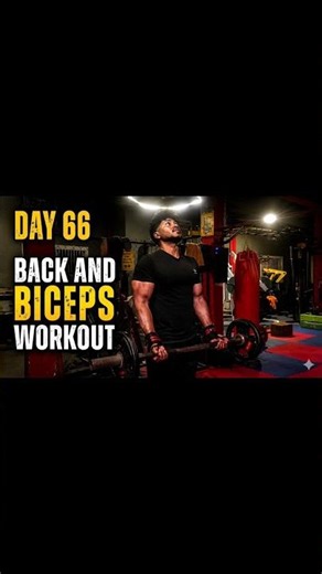 Day 66 Pull Day | Back And Biceps Workout 🔥 | 365 Days Body Transformation. #shorts #abworkout