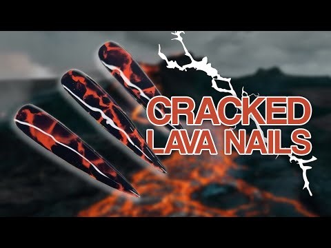 Cracked Lava Style Nails🌋 | Fun Nail Art How To!