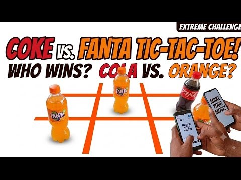 Ultimate Tic Tac Toe Game with Fanta and Coke #tictactoegame