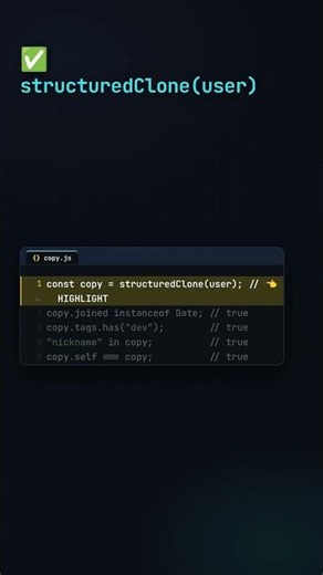 Stop Using JSON.parse(JSON.stringify()) #shorts