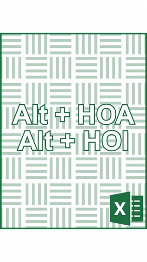 Alt HOA & Alt HOI in Excel‼️ #excel #exceltips #exceltricks #spreadsheet #tutorials