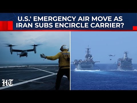 Scared US Air Force's Emergency Move As Iran's Killer Submarines Encircle Trump's Aircraft Carrier?