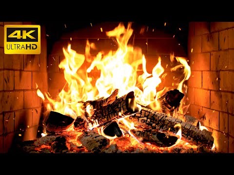 🔥 COZY Fireplace TRANQUILITY with Natural FIRE Sounds and FLICKERING Light for BACKGROUND Ambience