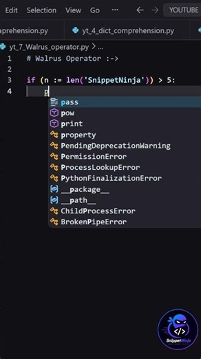Write less code with this python trick 😯 Walrus Operator!!🤯