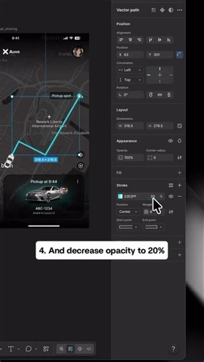 How to Create Uber-Style Map Animations in Figma 🚗🔥 #shorts #shortvideo #animation #fyp #figma