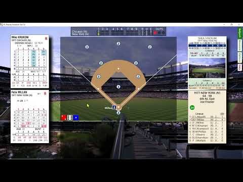 PC Replay Baseball 1977 Cubs (3-2) vs Mets (3-3) plus a little Replay Baseball Tutorial