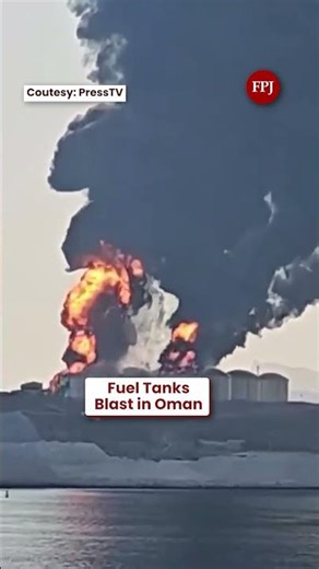 Drone Hits Oil Tank at Salalah Port in Oman | Massive Fire Erupts