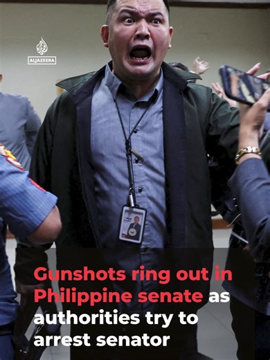 Gunshots have been heard in the Philippine senate, where Senator Ronald Dela Rosa, who is wanted by the ICC for crimes against humanity, remains holed up to evade arrest. . Military personnel reportedly arrived inside the senate building, some carrying assault rifles.