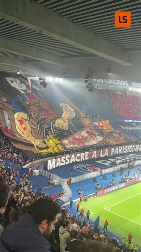PSG Welcome Barcelona With Halloween Tifo 👻