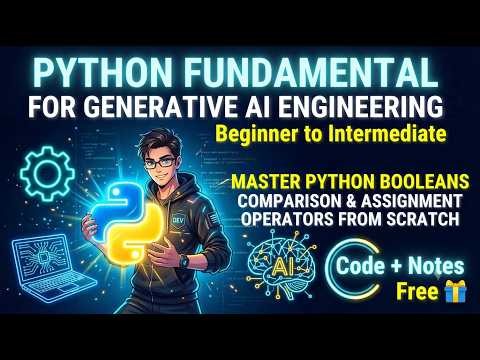 Master Python Booleans, Comparison & Assignment Operators from Scratch