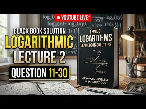 Black Book Solutions | Logarithm Lecture 2 | Q. 11-30 | JEE Advanced & Olympiad