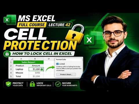 Cell Protection in Excel | How to Lock Cells in MS Excel 2021 | Full Course Lecture 42