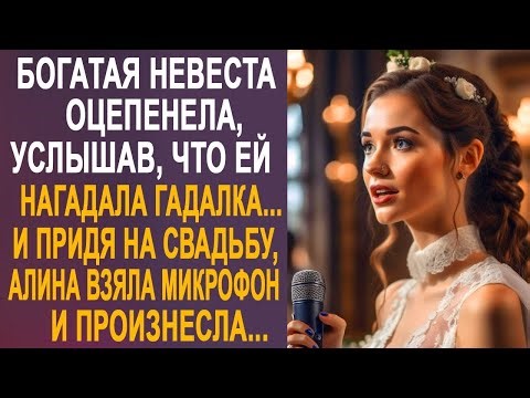 The wealthy bride was stunned by the fortune teller's prediction. And when she arrived at the wed...