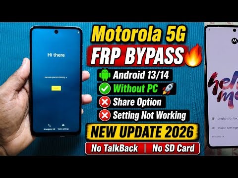 Motorola FRP Lock Remove Android 12/13/14 | Step By Step Full Guide🚀Motorola FRP Unlock New Update