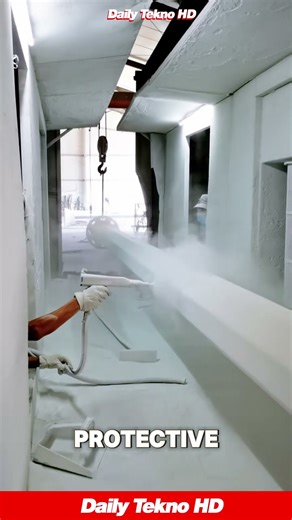 The Perfect WHITE COATING on a Giant Pipe🌬️ #PowderCoating