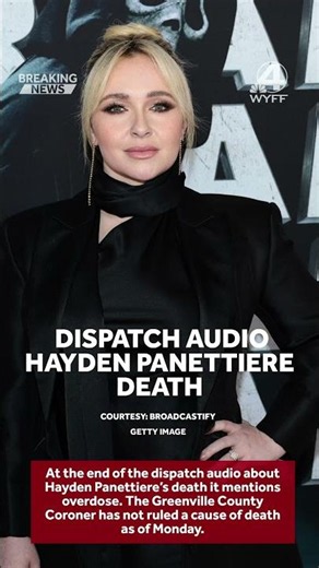 'CPR in progress': Dispatch audio in Hayden Panettiere's death