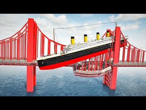 Can THIS Physics Bridge Survive Massive Falling Ships? | Teardown