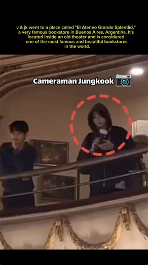 v & jk went to a place called "El Ateneo Grande Splendid," a very famous bookstore in Buenos Aires,