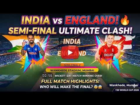 IND vs ENG 2026 Semi Final Highlights | India vs England T20 World Cup 2026 | Full Match Highlights