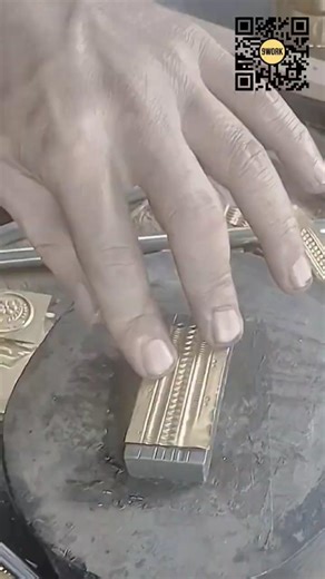 Handmade Metal Embossing Creating Luxury Brass Patterns #youtubeshorts #9work