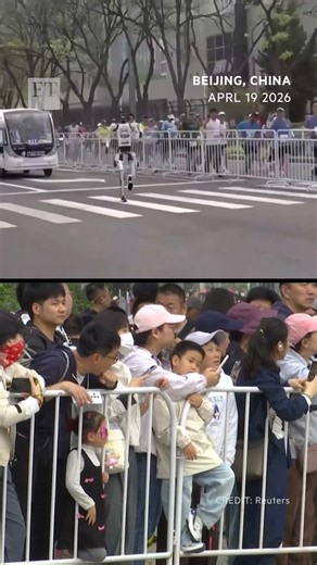 Chinese robots outrun humans in Beijing marathon | FT #shorts