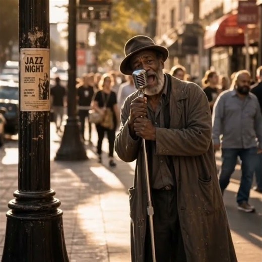 AI Video: This Elderly Busker Sings Trapped By Amy MacDonald