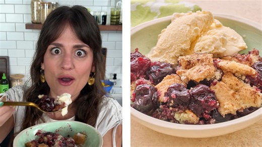 Cherry cookie dough cobbler recipe