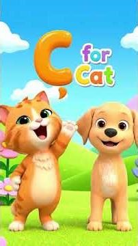 A to J ABC Song 🍎🐐🪼 | Fun Alphabet 3D Animation for Kids 👏 #shorts