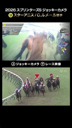 【ジョッキーカメラ×レース映像】2026年スプリンターズS C.ルメール騎手 #shorts ｜JRA公式