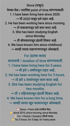 Since vs For in English Grammar | Difference with Easy Examples | Learn English