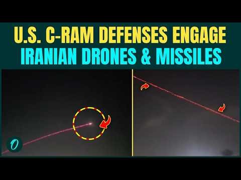 Huge Trails on Skies as U.S Activates C-RAM To Counter Iranian Drones, Missiles Over Erbil in Iraq
