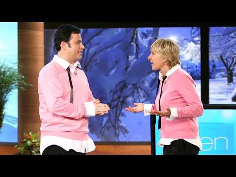 Jimmy Kimmel Shows Up Dressed Just Like Ellen